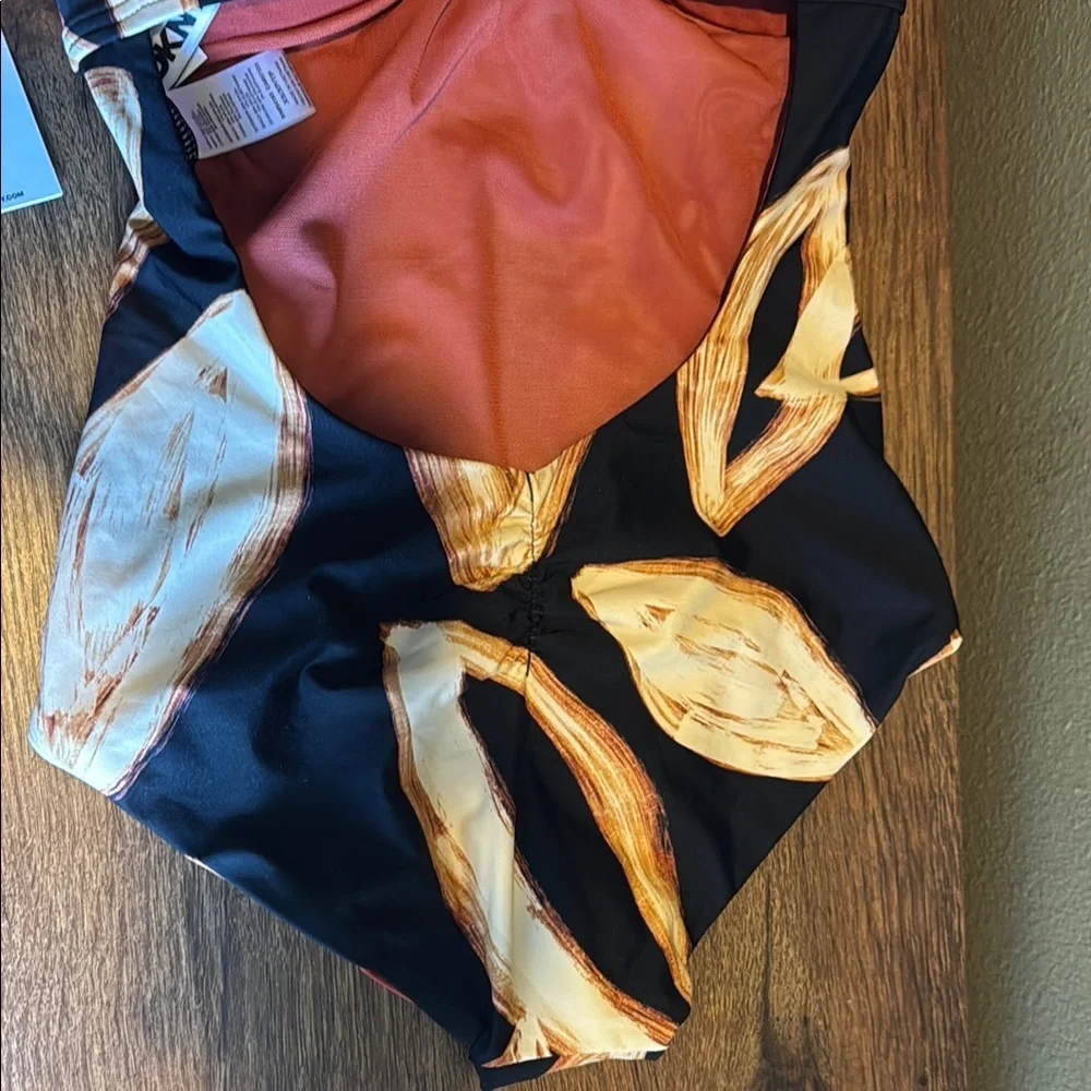 DKNY Black and Tan One Piece Swimsuit - Picture 9 of 11